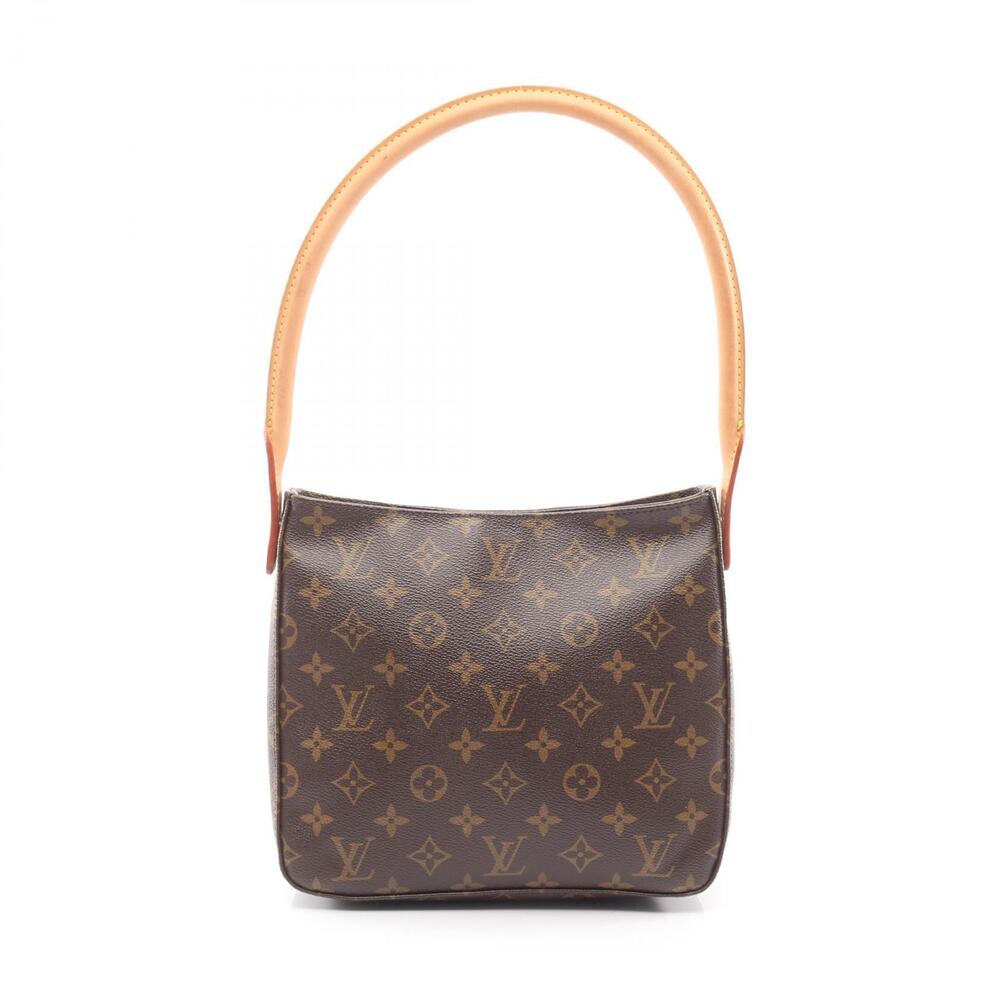 Louis Vuitton Looping Monogram Shoulder Bag Canvas Leather Brown